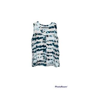 Womens CAbi Gelato Watercolor sleeveless v-neck blouse style 5035 workwear